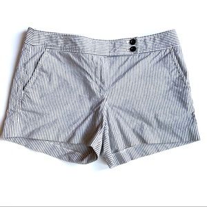 { J. Crew } Pin Striped City Fit Chino Shorts Sz 4